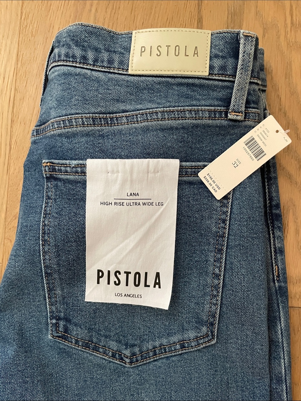 pistola High Rise Ultra Wide Leg Jeans - Medium Blue Wash